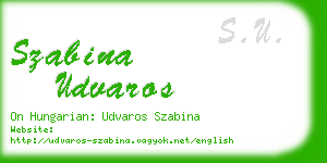 szabina udvaros business card